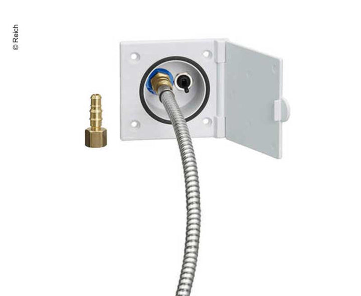 Water socket impact resistant with shower armature fiat bianco