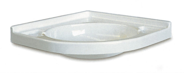 Corner washbasin 418x418mm white