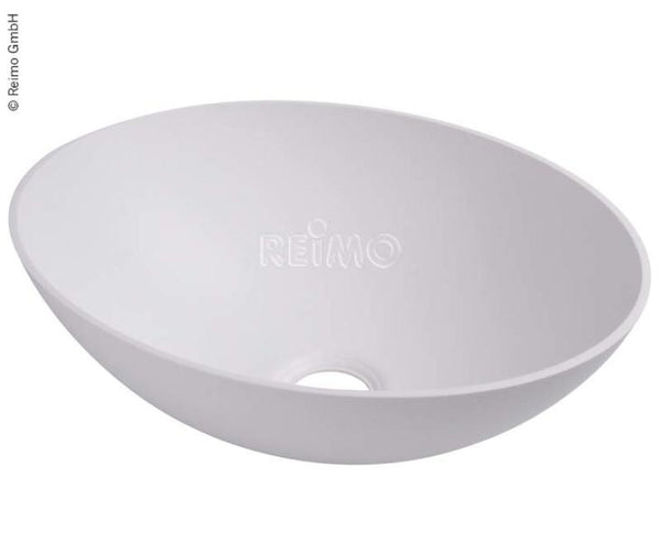 Reimo Washbasin oval white, size: 400x290 mm, H135 mm - 64057 | Stahlor image 1