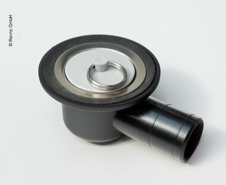 Water drain 39mm angled with plug