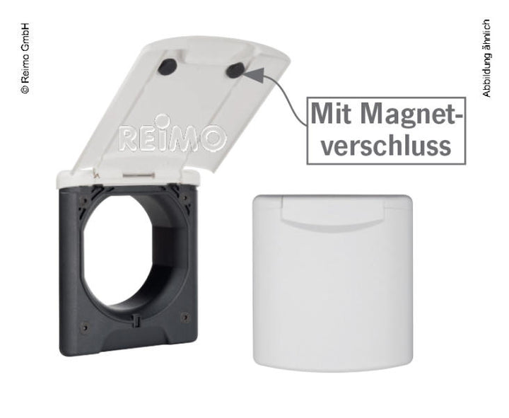 Service socket magnet black 130x145mm