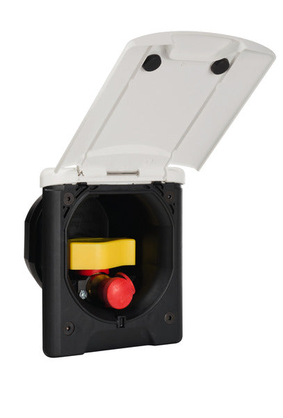 Gas socket 130 x 145 mm with magnetic closure - White
