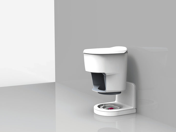 Clesana C1 - waterless toilet with L-adapter