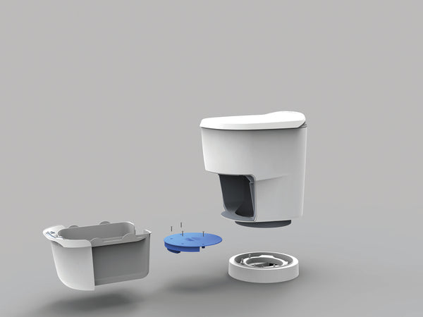 Clesana C1 - waterless toilet with round base - 66403 | Stahlor image 1