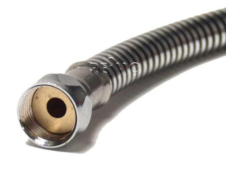 Shower hose 2,5m 3/8 x 1/2 metal/plastic look