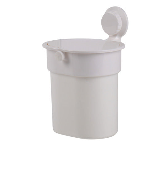 CAMP4 Waste bin with suction cup, white, up to 3kg, Push-Button - 66573 | Stahlor image 1