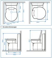 Thetford Cassette toilet C262-CWE, electrical flushing, plastic white - 67108 | Stahlor image 1