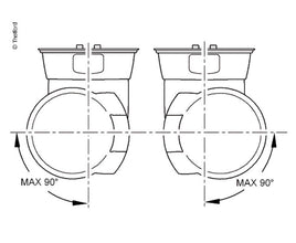 Thetford Cassette toilet C262-CWE, electric flush, ceramic toilet bowl, white - 67109 | Stahlor image 2