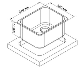 CBEST Square sink - 70117 | Stahlor image 2