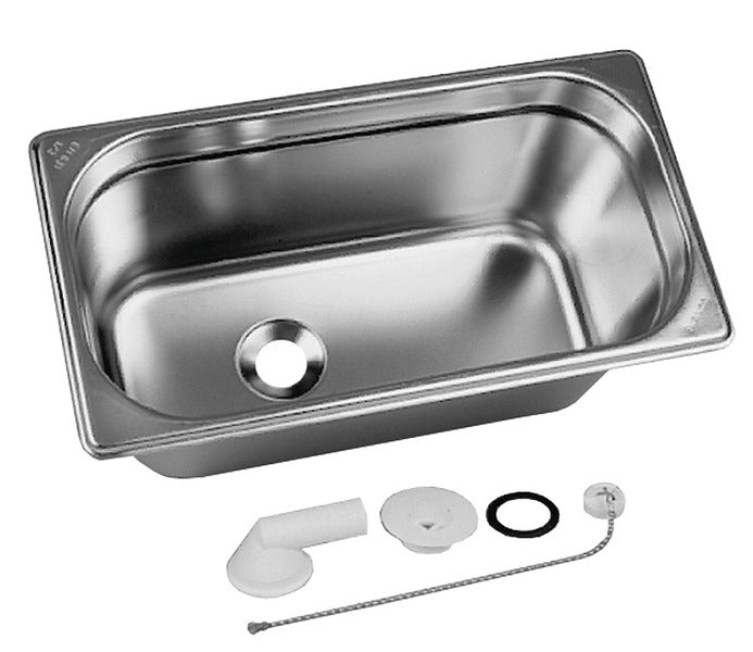 Stainless steel sink square - 325 x 176 x 155 mm