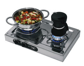 CAN Stainless steel stove - 2 flame - FN1332-S - 70494 | Stahlor image 2