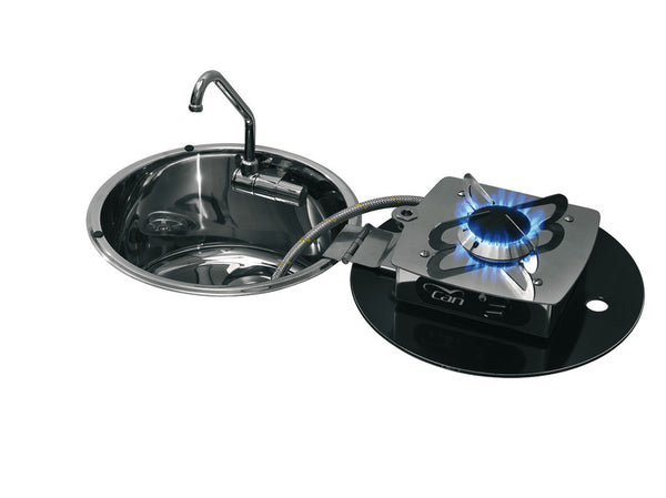 CAN Folding cooker-sink combination, cooker 30mbar 1-flame LC1701 - 70504 | Stahlor image 1