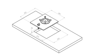 Carbest Built-in gas hob 1-burner - 70557 | Stahlor image 2