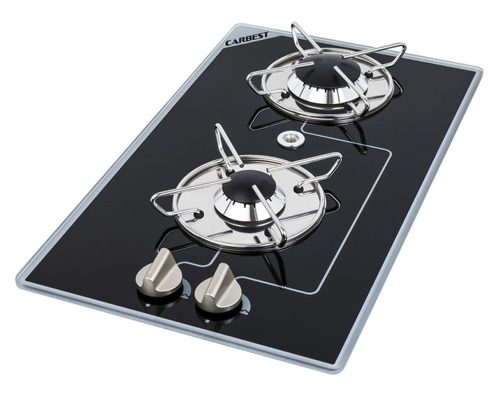 Built-in gas hob 2-burners - burners in a row