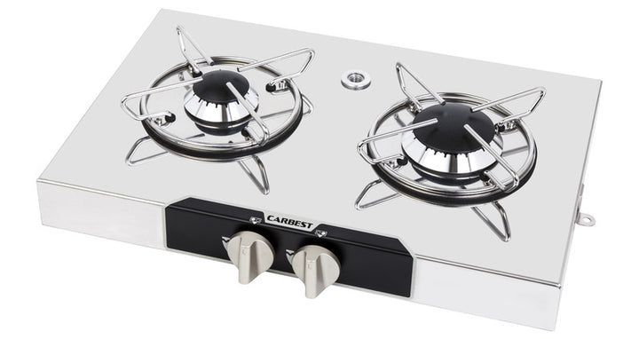 Upholstered gas hob 2 flames