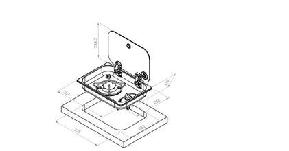 CBEST Stove with glass and ASO - 1-burner - 70576 | Stahlor image 2