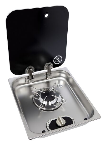 CBEST Stainless steel hob with glass ASO - 1-burner - 70577 | Stahlor image 1
