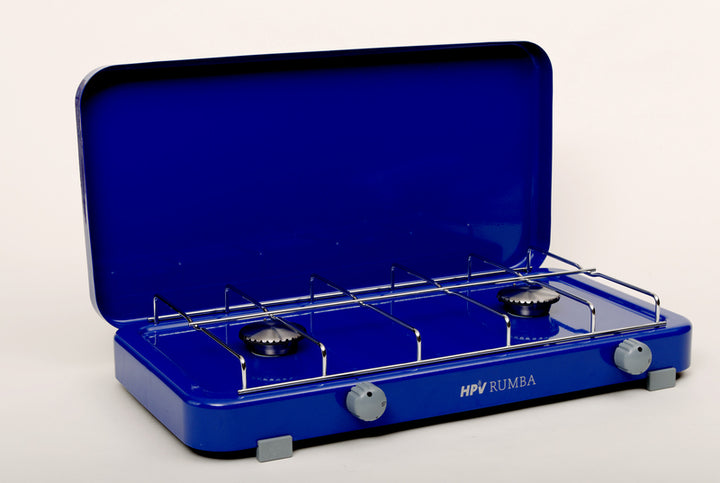 Gas stove Rumba with ignition fuse 2 flame - Blue - 30 mbar