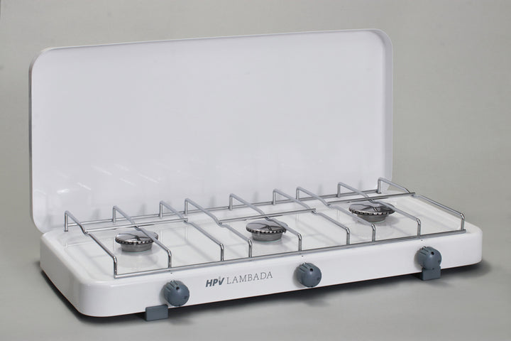 Gas stove Lambada with ignition fuse 3 flame - White - 50 mbar