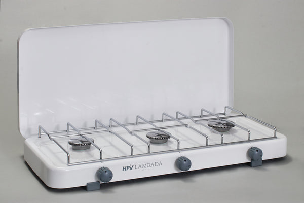 HPV Gas stove Lambada with ignition fuse 3 flame - White - 50 mbar - 707571 | Stahlor image 1
