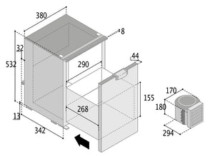 Vitrifrigo Fridge drawer C42DW - 42 l - Gray - 71023 | Stahlor image 2
