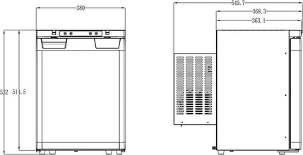 Carbest Compressor refrigerator LR40L with relocatable compressor unit - 713505 | Stahlor image 10