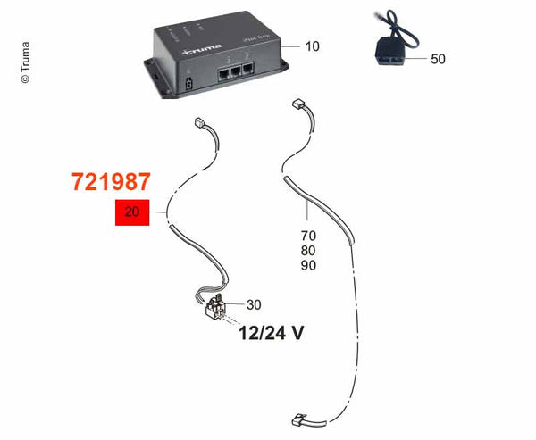 TRUMA Anschlusskabel 12/24V - 721987 | Stahlor image 1