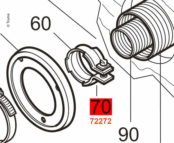 TRUMA Abgasrohrschelle E2400 - 72272 | Stahlor image 1