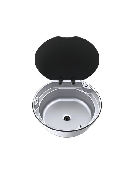 THETF Sink stainless steel ø405 x H145mm, round, 7.4 litres - 73001 | Stahlor image 1