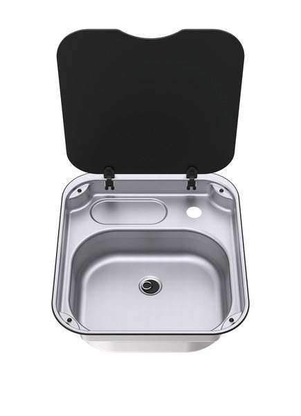 THETF Sink stainless steel 140x400x445mm, 7,5 litres rectangular H140xW400xD445mm - 73004 | Stahlor image 1