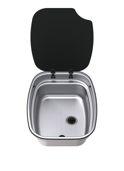 THETF Sink stainless steel rectangular W630 x D470mm, 9.5 litres - 73007 | Stahlor image 1