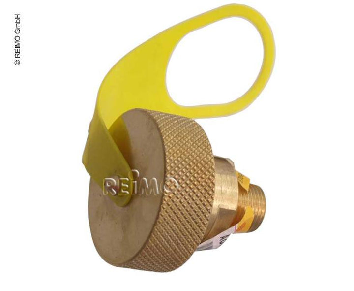 Gas tank connection piece for direct filling