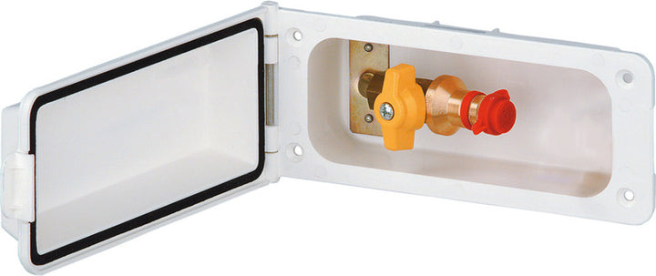 Variant supply flap - external connection for liquid gas with cylinder lock - White