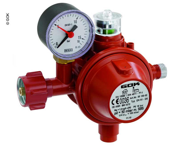 GOK Gas regulator EN61-DS 1,5kg/h 29mbar KLF x G1/4LH-KN TAE UEDS Man - 751888 | Stahlor image 1