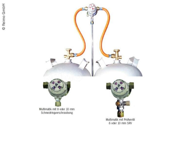 Cavagna Multimatik 2-bottle system 50 mbar outlet 8mm - 75393 | Stahlor image 1
