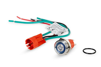 Carbest LED Push-Button Switch, Stainless Steel, 15 A