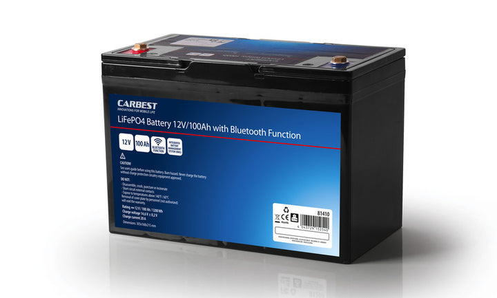 Lithium Iron Phosphate Battery (LiFePO4), 100Ah - with Bluetooth