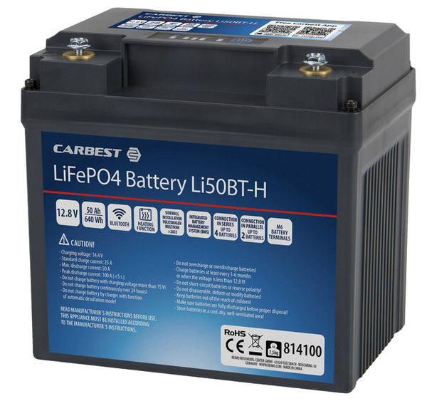 Carbest LiFePO4 battery Li50BT-H - 814100 | Stahlor image 1