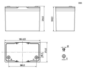 Carbest LiFePO4 battery Li100 - 81451 | Stahlor image 3