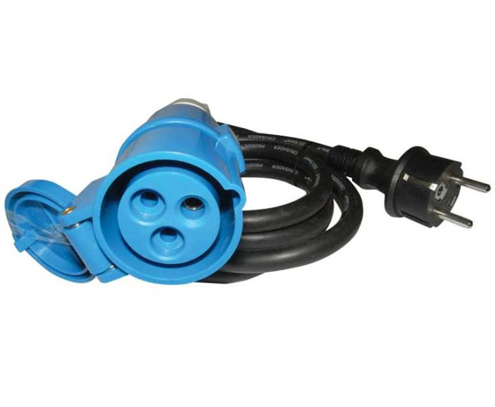 Schuko plug / CEE coupler adapter cable - length 1.5 m