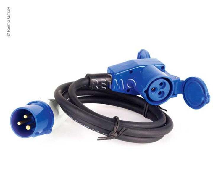 CEE extension cable with CEE plug and CEE angle coupling - 25 m