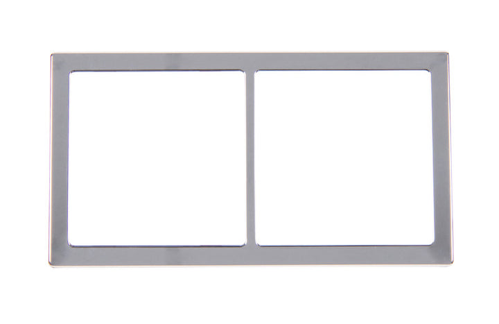 cover frame 2-fold 62x115mm, silver chrome