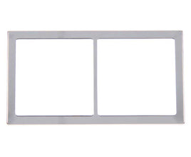 Inprojal cover frame 2-fold 62x115mm, silver chrome - 821621 | Stahlor image 2