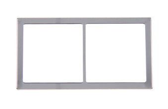 Inprojal cover frame 2-fold 62x115mm, silver chrome - 821621 | Stahlor image 1