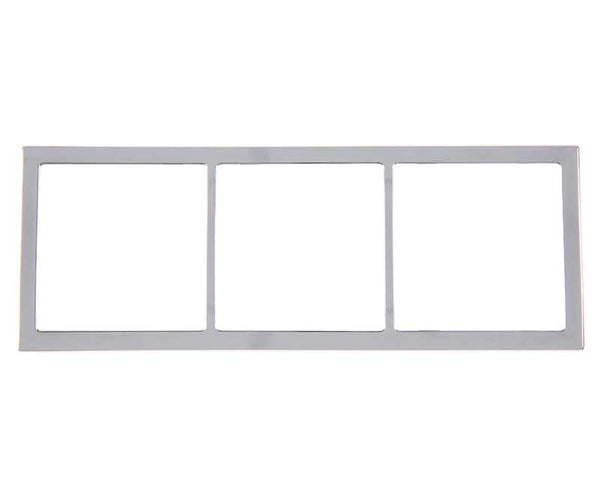 Inprojal Cover frame 3-fold 62x168mm, silver chrome (loose) - 821631 | Stahlor image 1