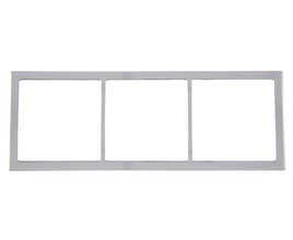Inprojal Cover frame 3-fold 62x168mm, silver chrome (loose) - 821631 | Stahlor image 1