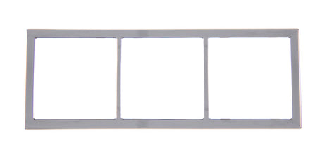 Inprojal Cover frame 3-fold 62x168mm, silver chrome (loose) - 821631 | Stahlor image 2