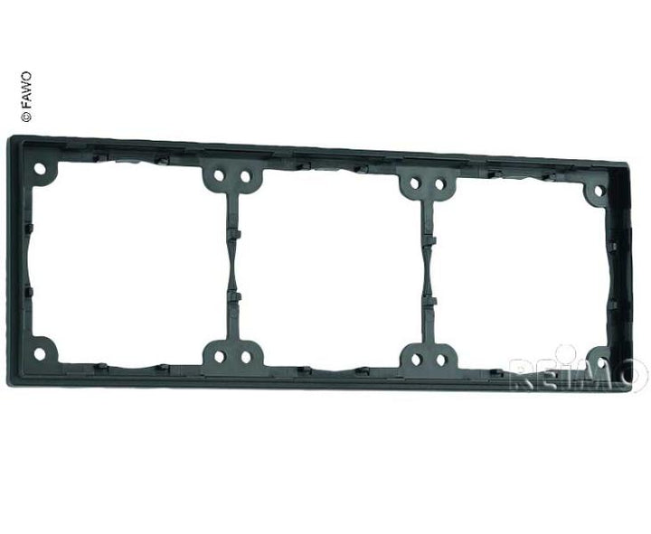 Spacer frame 3-fold. Flat, 3mm construction height. Slate grey. lots