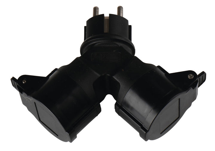 Schuko distributor plug, rubber