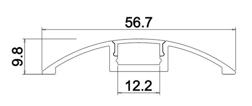 CBEST Aluminum profile for LED strip - half round - length 1.5 m - 829992 | Stahlor image 2